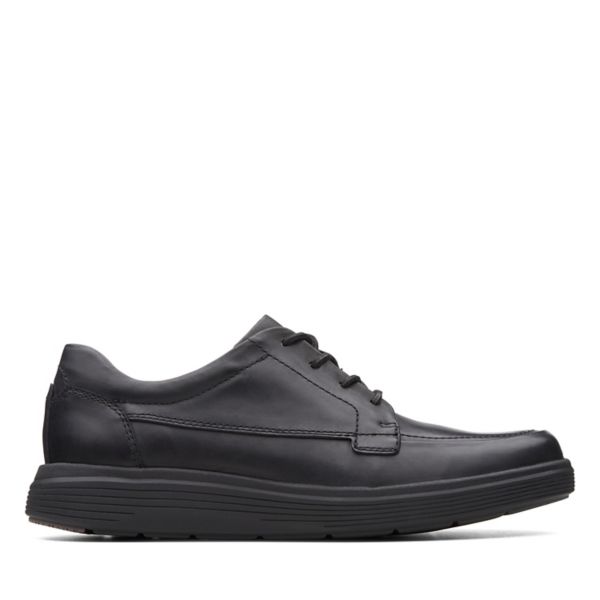 Clarks Mens Un Abode Ease Wide Fit Shoes Black | CA-147853